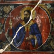 Святий Назарій (сьогодні його пам'ять). Фреска в храмі святої Параскевії, Метаксохорі, Свята Агія 2017 року.